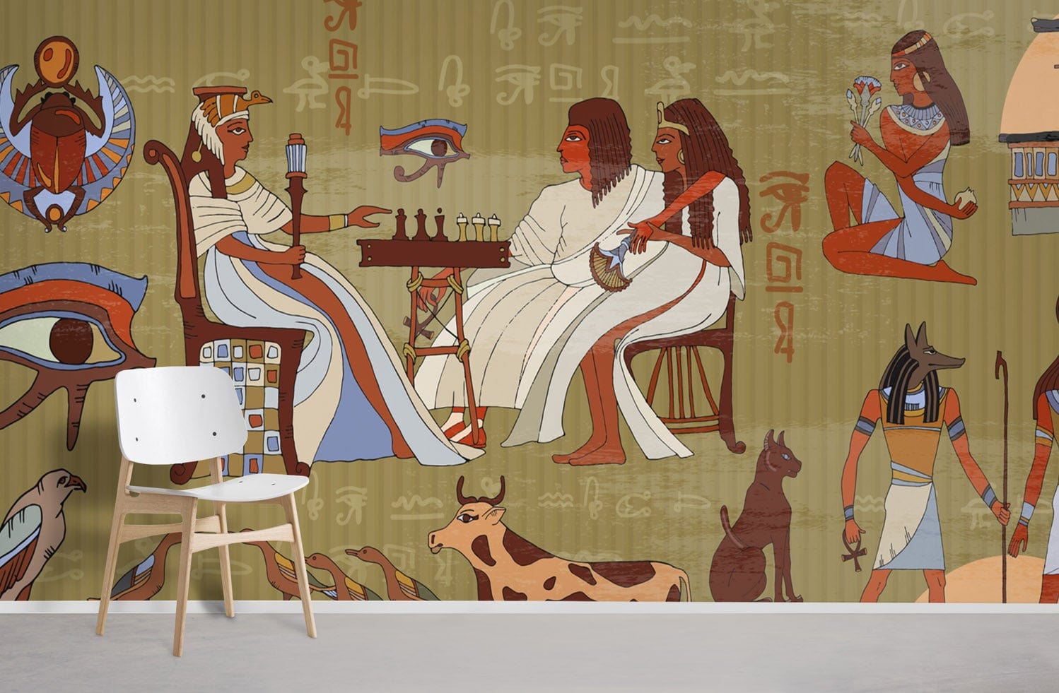 Ancient egypt wallpaper mural retro wallpaper design