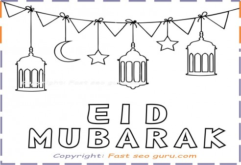 Celebrate eid with fun and colorful coloring pages