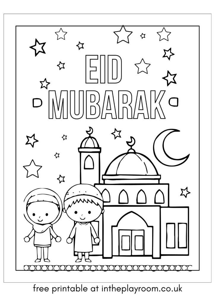 Free printable eid loring pages for kids