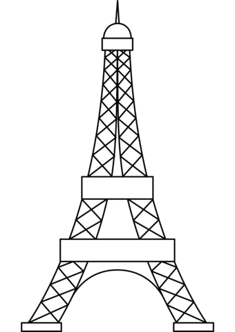 Eiffel tower coloring page free printable coloring pages