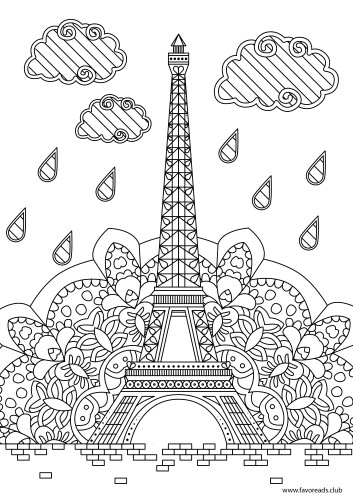 Eiffel tower â favoreads coloring club