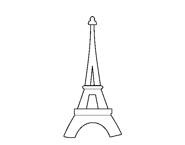 Eiffel tower coloring page