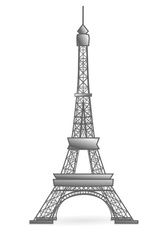 Coloring page eiffel tower