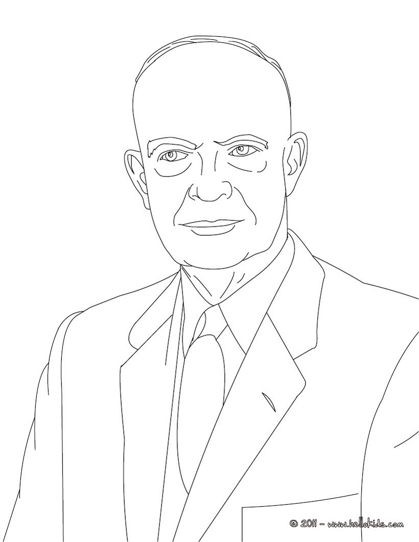 President dwight eisenhower coloring pages