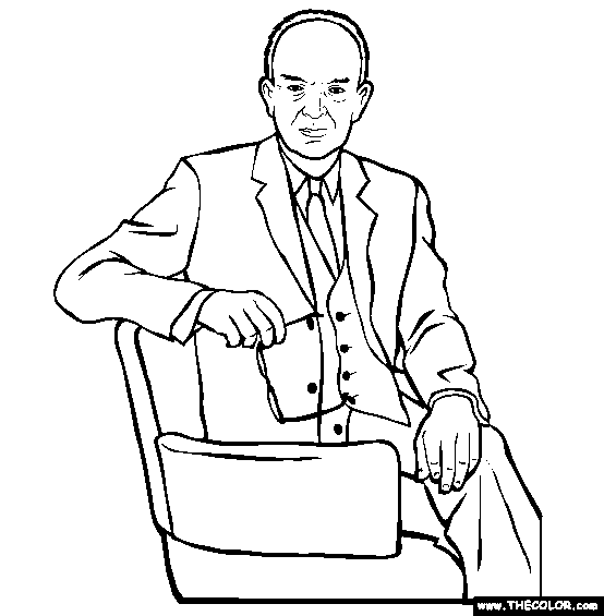 Dwight d einsenhower online coloring page