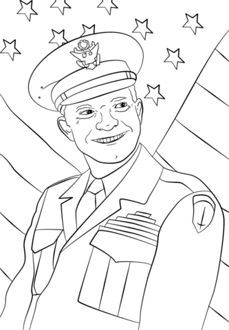 General dwight eisenhower coloring page free printable coloring pages