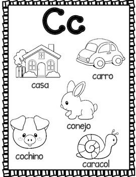 El alfabeto spanish alphabet coloring sheets by bilingual teacher world