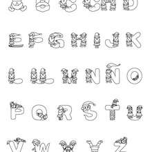 Spanish alphabet coloring pages