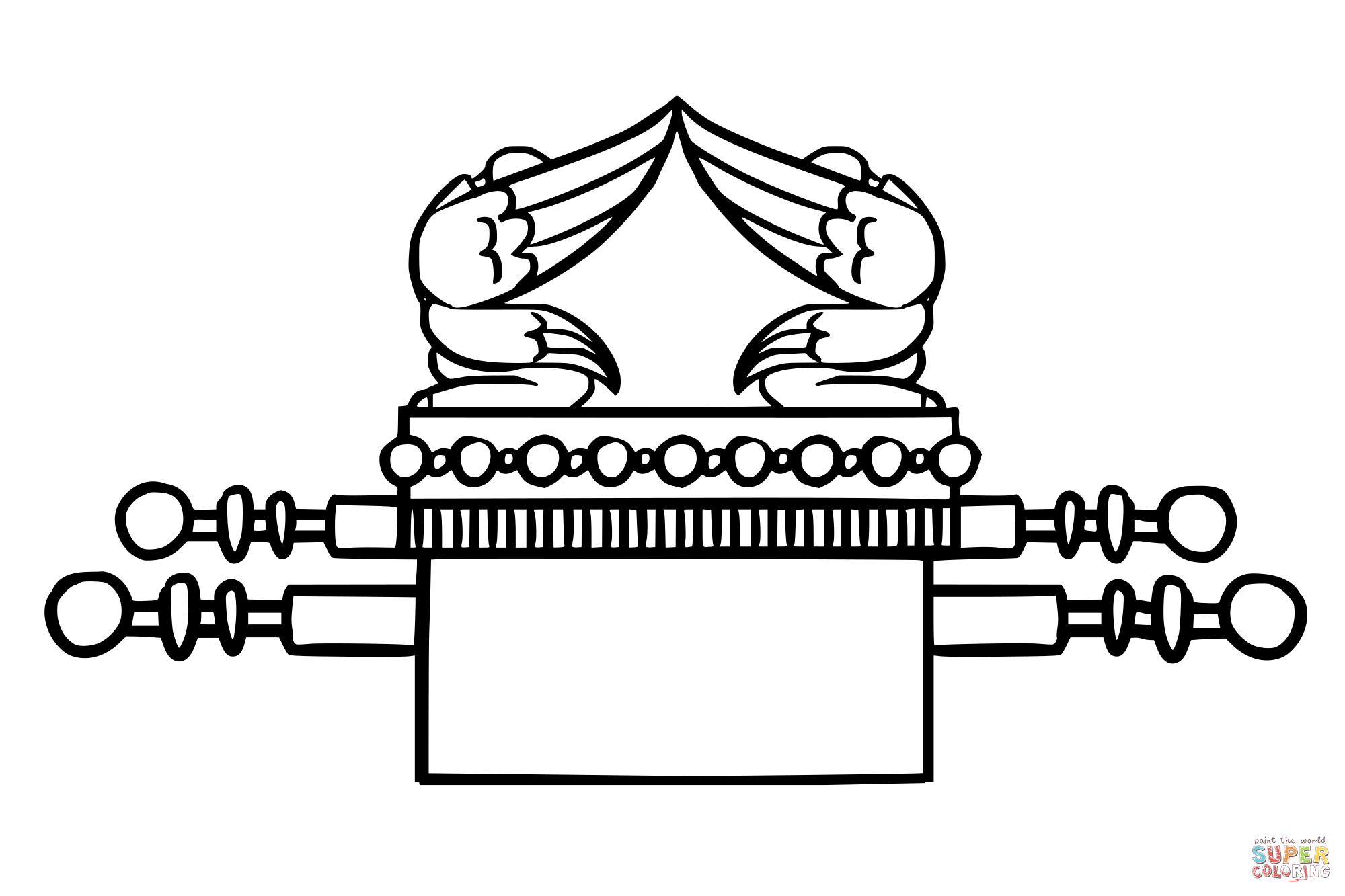 Vintage ark of the covenant isolated coloring page free printable coloring pages