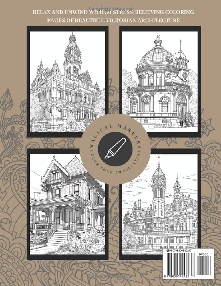 Victorian hous coloring book relax and unwind with strs
