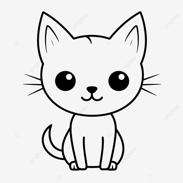 Cartoon cat coloring pages cat coloring pages to print outline sketch drawing vector cat drawing car drawing cartoon drawing png and vector with transparent background for free download