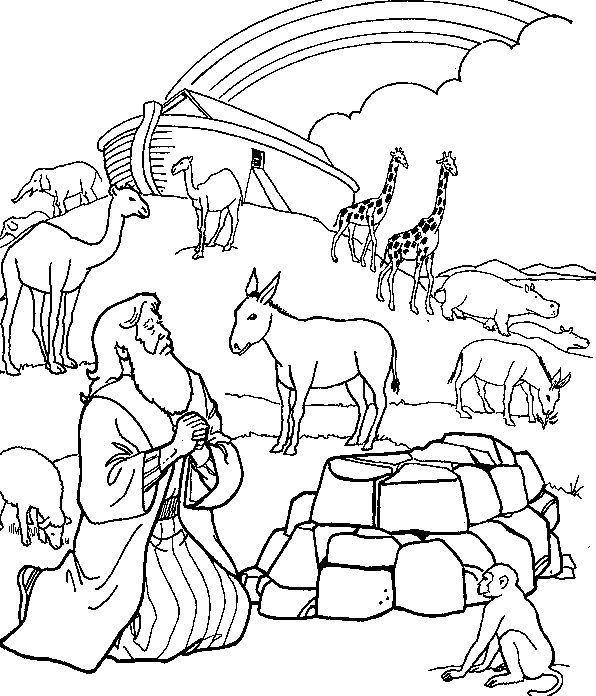 Noahs ark after the flood sunday school coloring pages noahs ark coloring page bible coloring pages