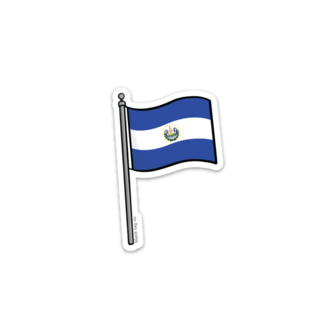 The el salvador flag sticker