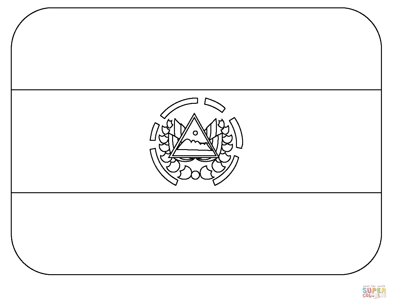 Flag of el salvador emoji coloring page free printable coloring pages