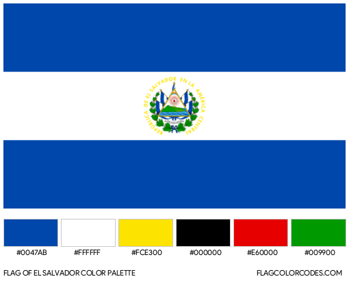 El salvador flag color codes