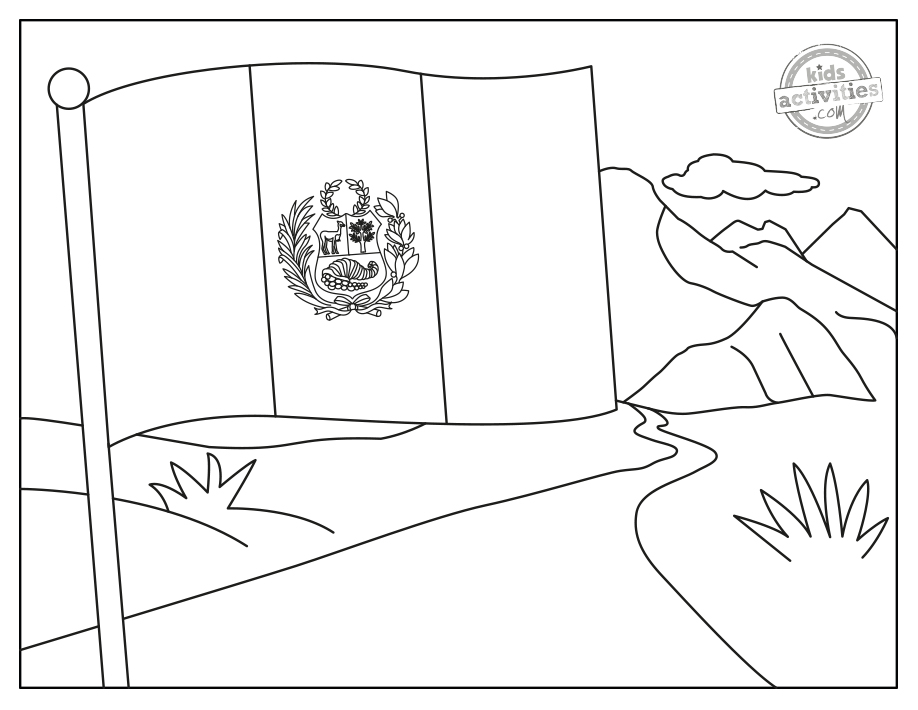 Renowned peru flag coloring pages kids activities blog kab