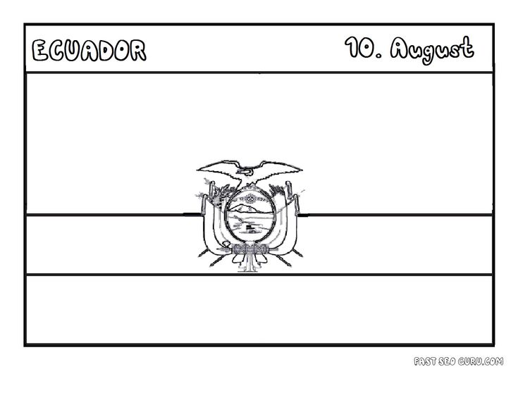 Printable flag of ecuador coloring page flag coloring pages ecuador flag ecuador