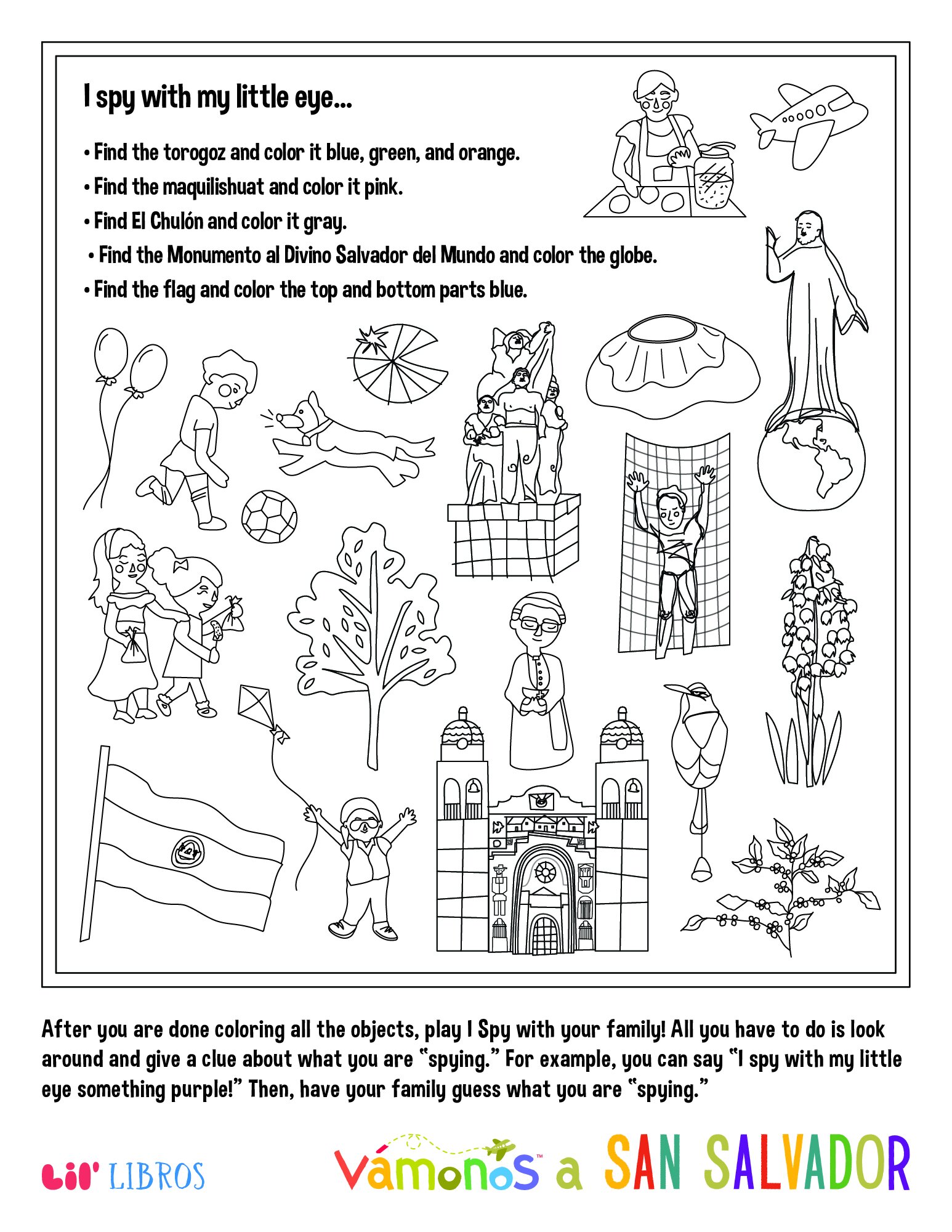 Vãmonos san salvador activity sheets lil libros learning portal