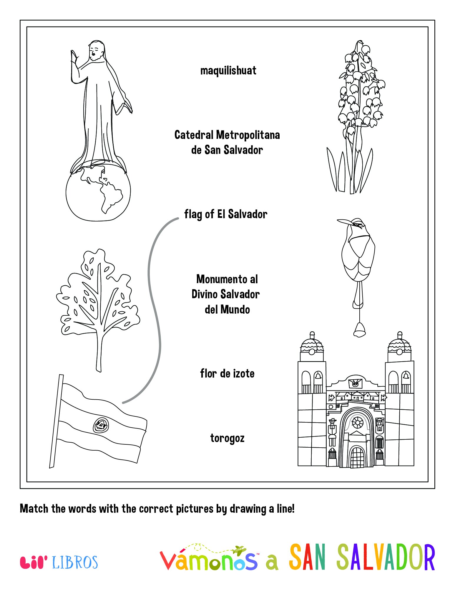 Vãmonos san salvador activity sheets lil libros learning portal