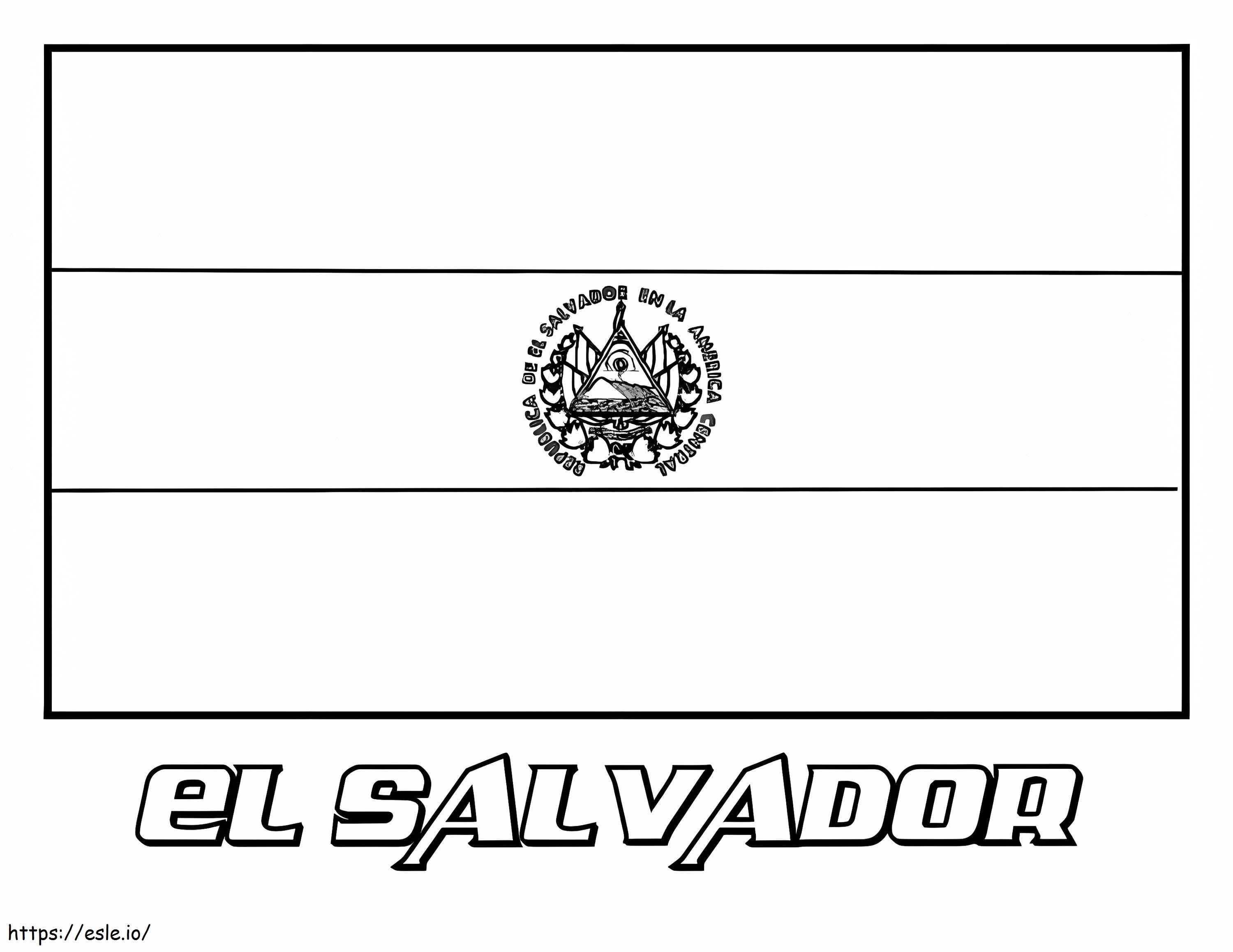 El salvador flag coloring page