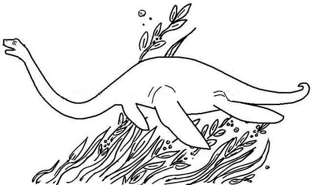 Elasmosaurus coloring page of dino coloring pages color prehistoric world