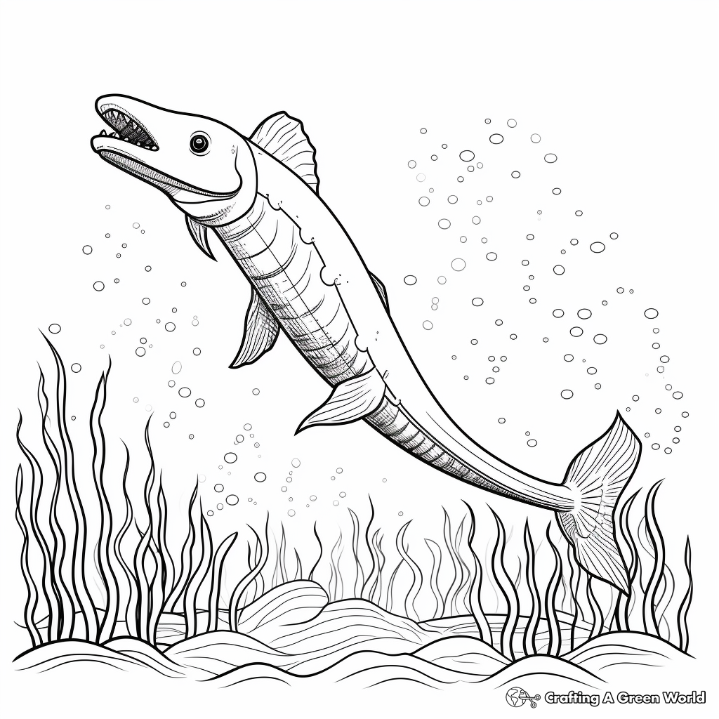 Elasmosaurus coloring pages