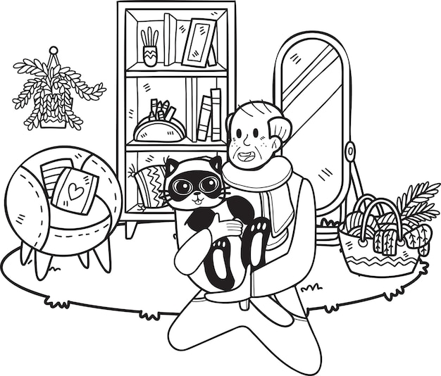 Page family coloring book images