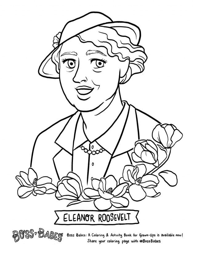 Eleanor bust page coloring books coloring pages women history month activities