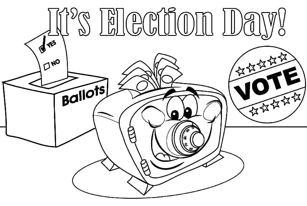 Election day coloring pages printable for free download