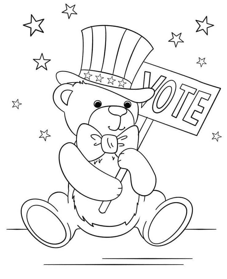 Election day coloring pages printable for free download