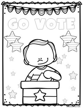 Election coloring pages by under kidstruction tpt