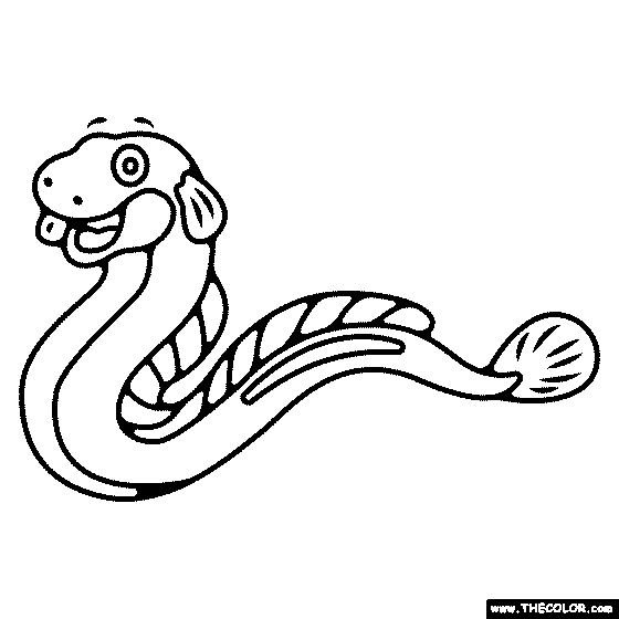 Electric eel coloring page