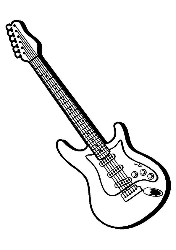 The electric guitar coloring page guitar drawing guitar tattoo design guitar outline