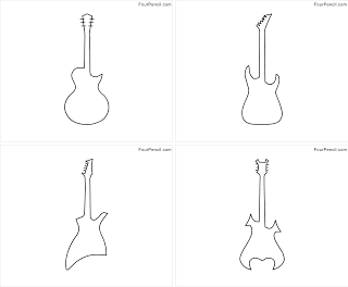 Free printable guitar coloring pages for kids â