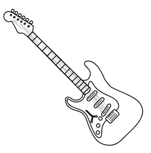 Coloring pages electric guitar coloring page