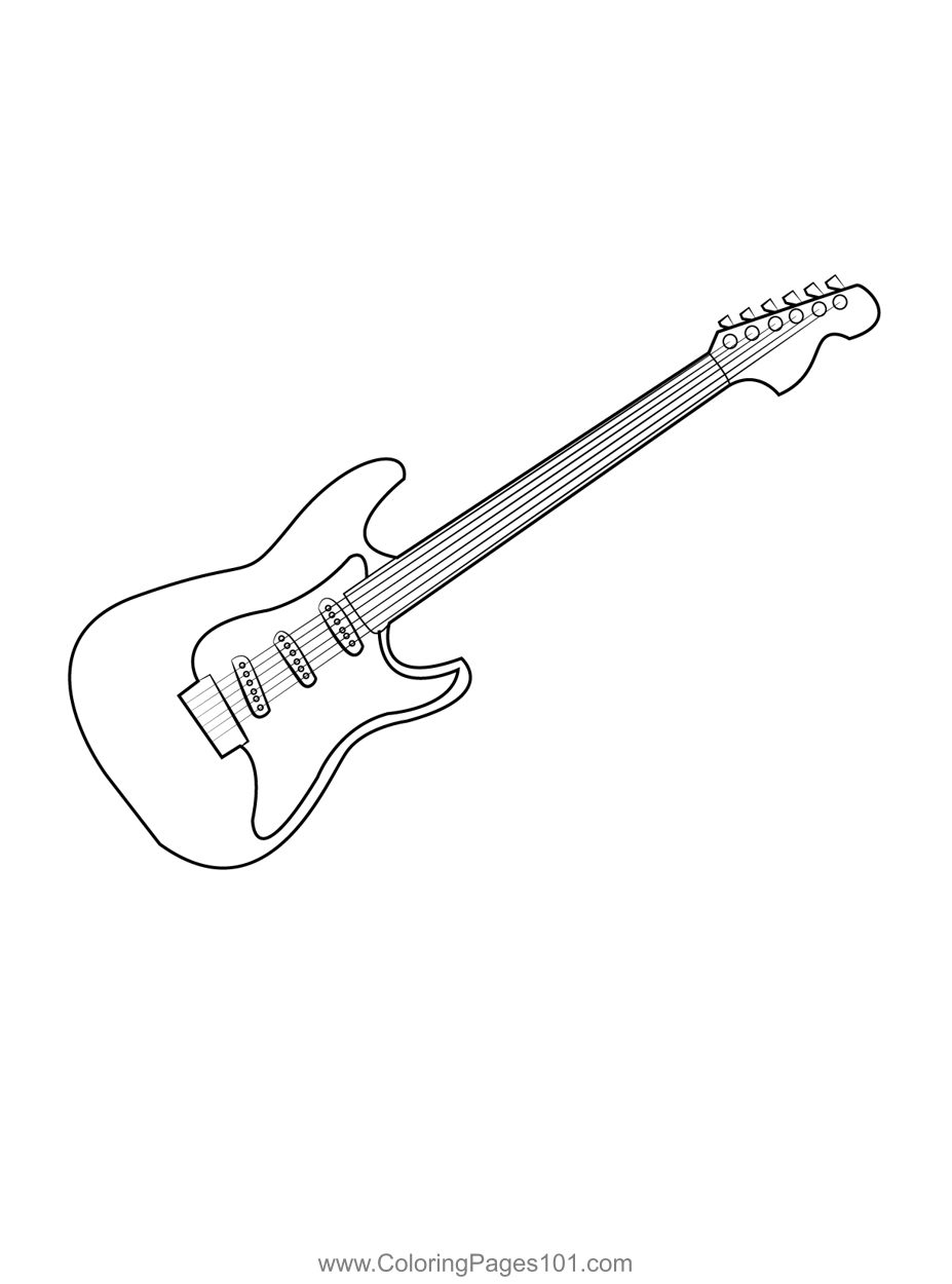 Semi acoustic electric guitar coloring page acoustic electric guitar acoustic electric acoustic