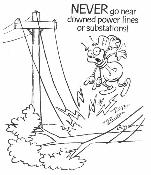 Lge and ku on x check out these fun and educational electric safety coloring pages for kids print out and color these louie the lightning bug coloring sheets and learn about the