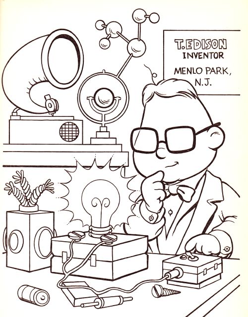 Thomas edison muppet coloring page thomas edison activits coloring pages thomas edison