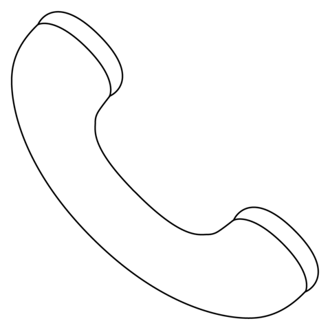 Telephone receiver emoji coloring page free printable coloring pages