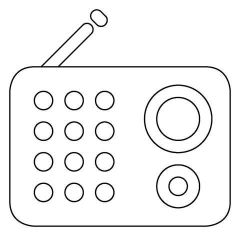 Radio emoji coloring page free printable coloring pages