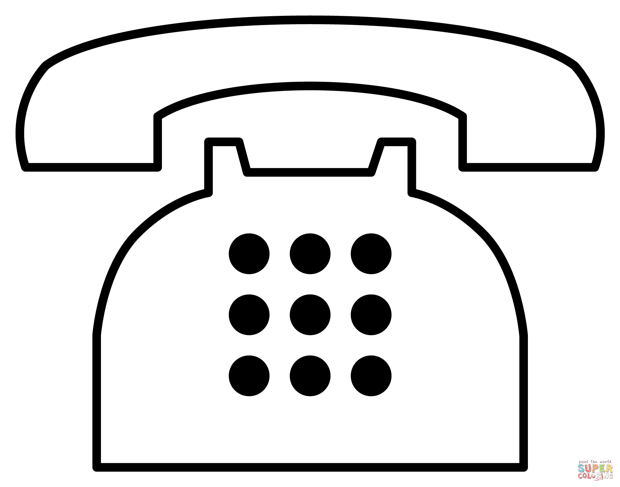 Telephone emoji coloring page free printable coloring pages