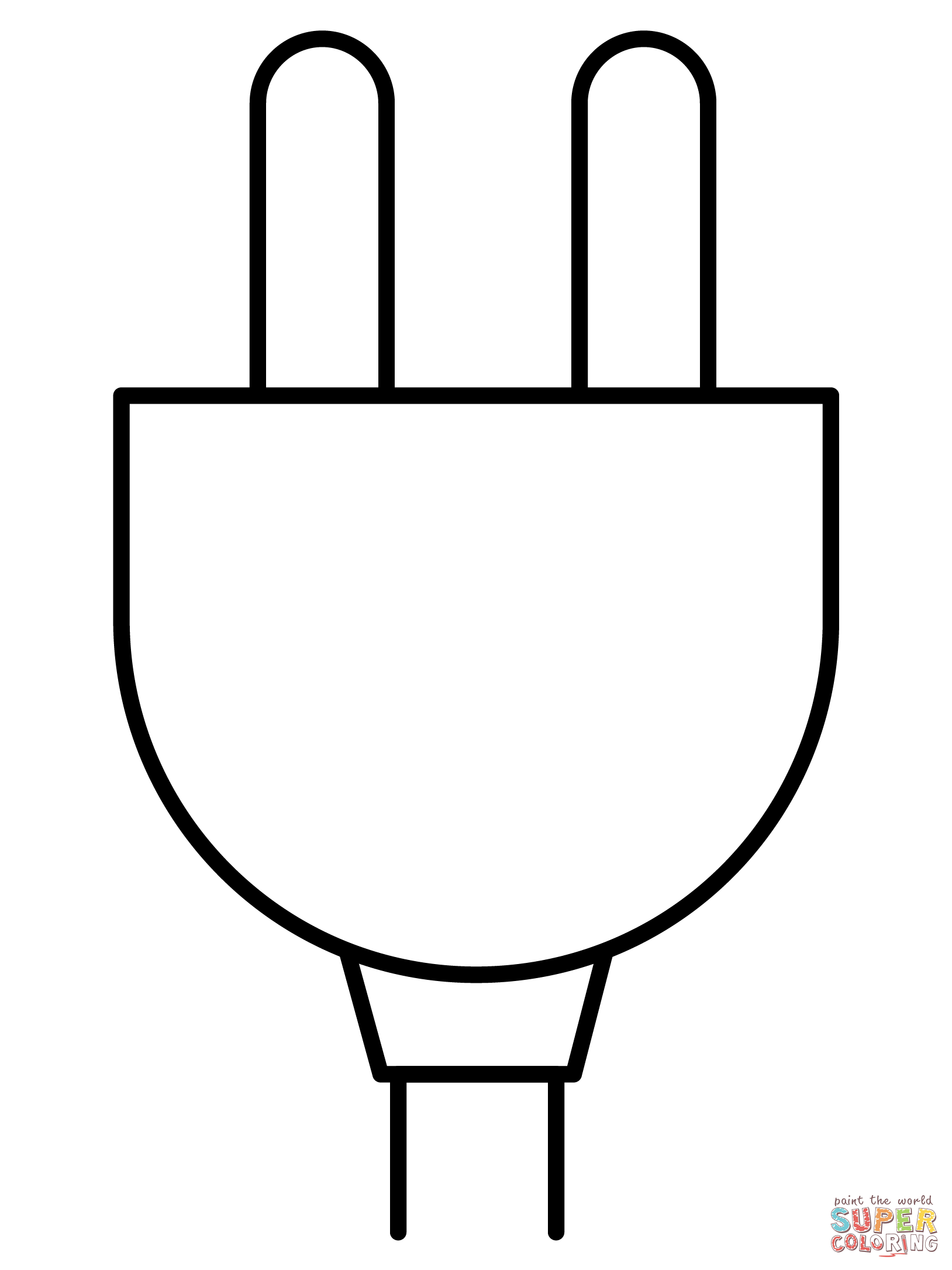 Electric plug emoji coloring page free printable coloring pages