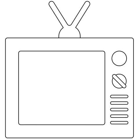 Television emoji coloring page free printable coloring pages