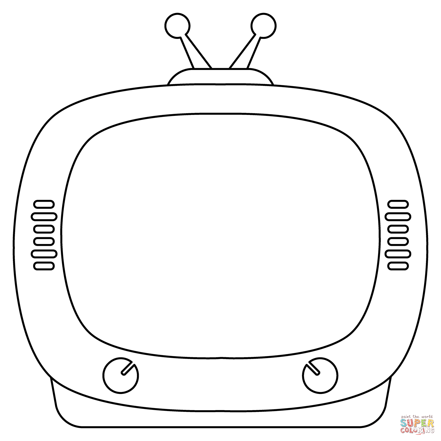 Television emoji coloring page free printable coloring pages