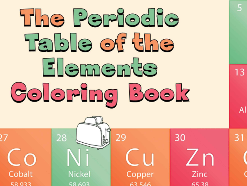 Periodic table of the elements coloring book