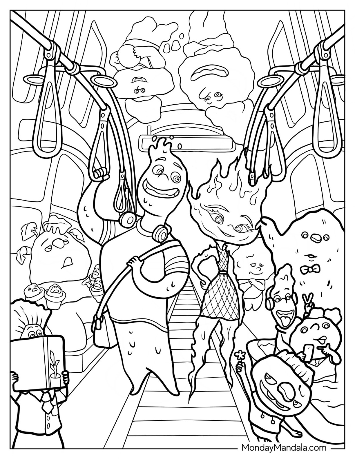 Elemental coloring pages free pdf printables