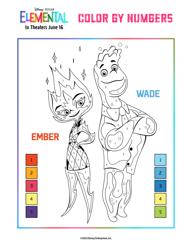 Elemental disney coloring pages printables