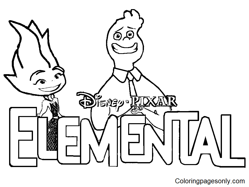 Elemental coloring pages printable for free download