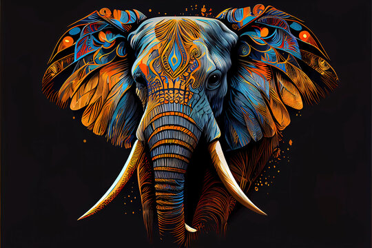 Elephant head coloring images â browse photos vectors and video