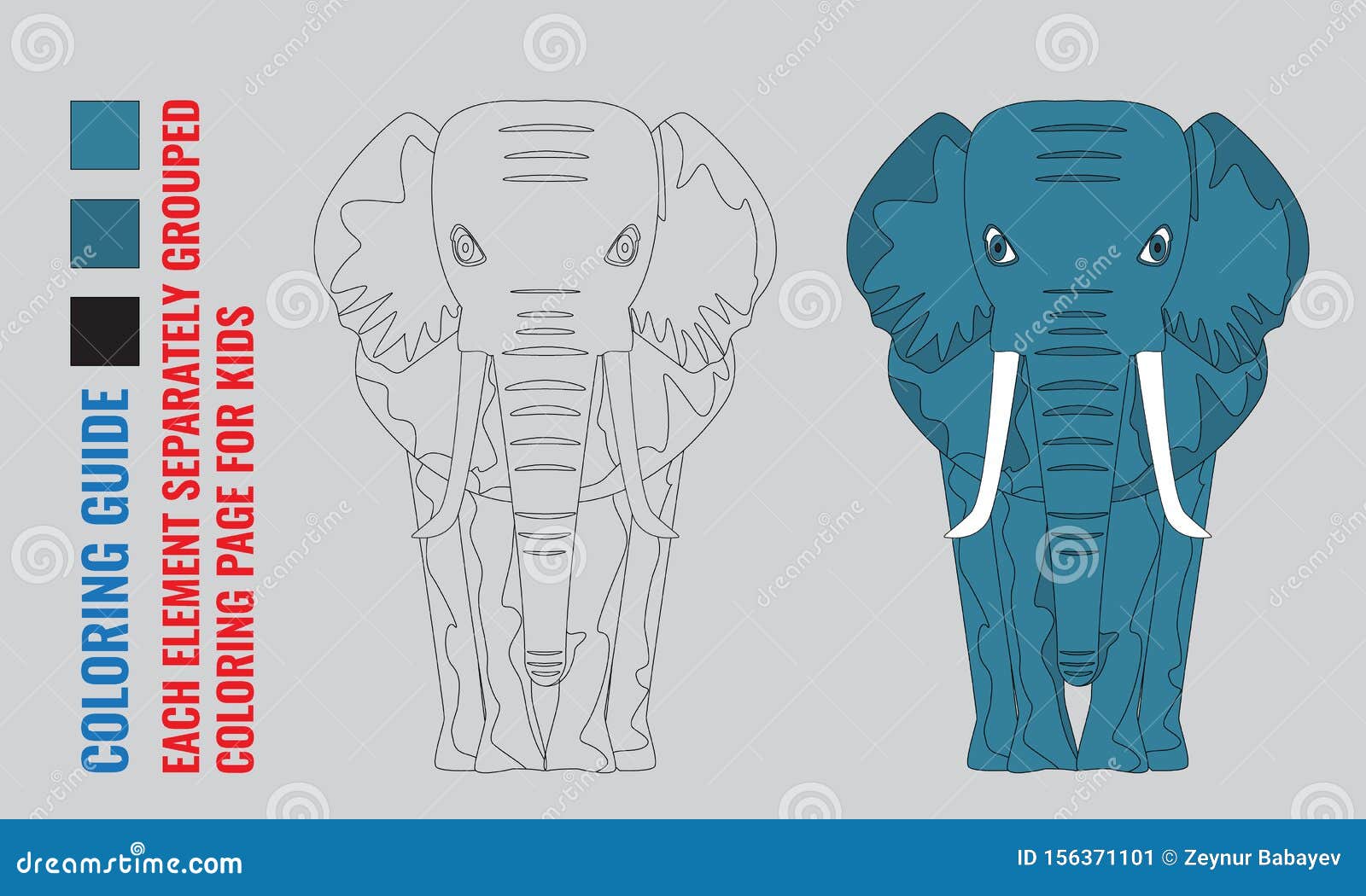 Elephant front view stock illustrations â elephant front view stock illustrations vectors clipart